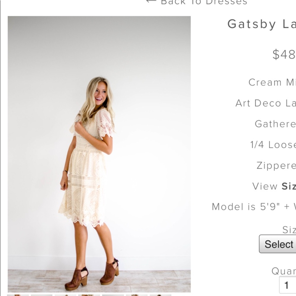 Ivory Lace Dress 🌟